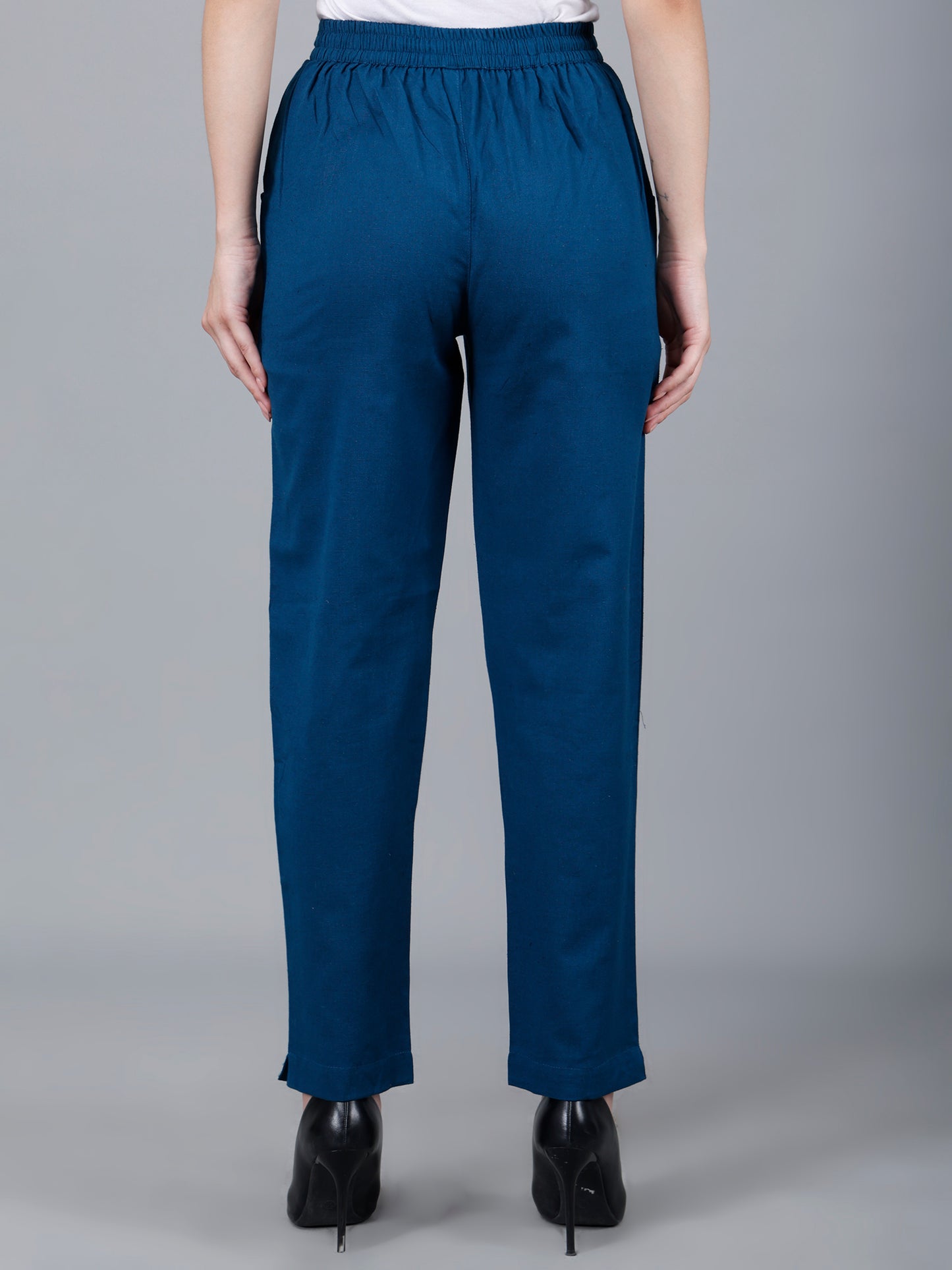 Peacock Teal Cotton Pants