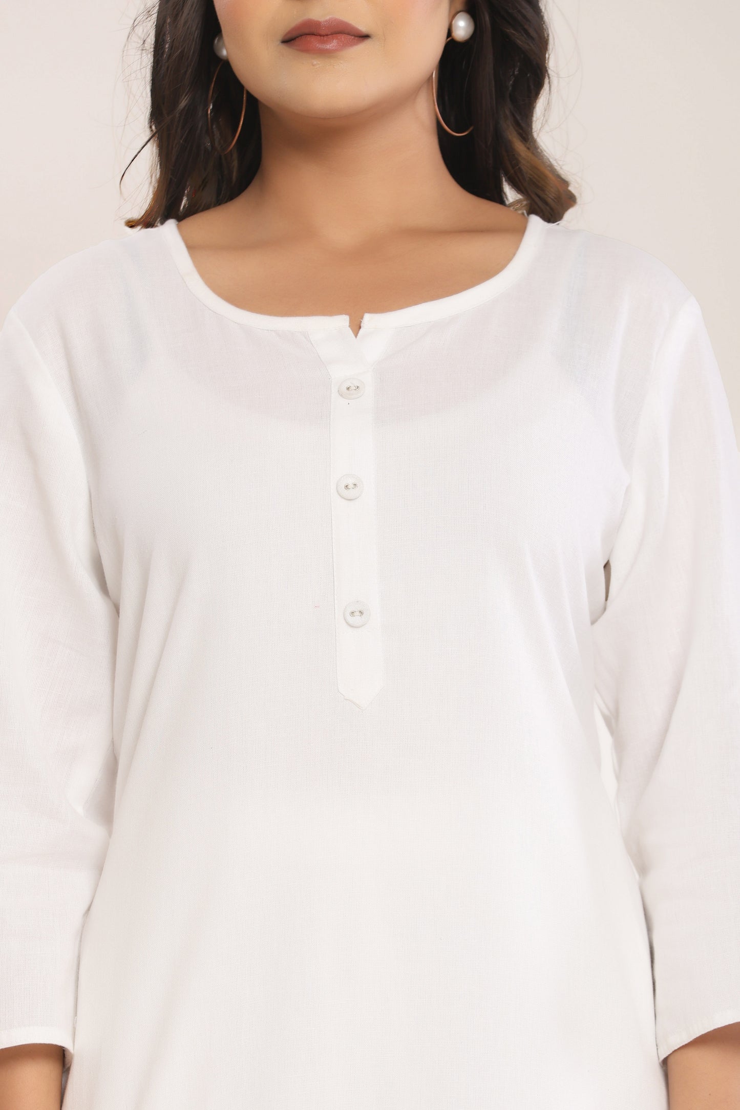 Classic White Cotton Kurta