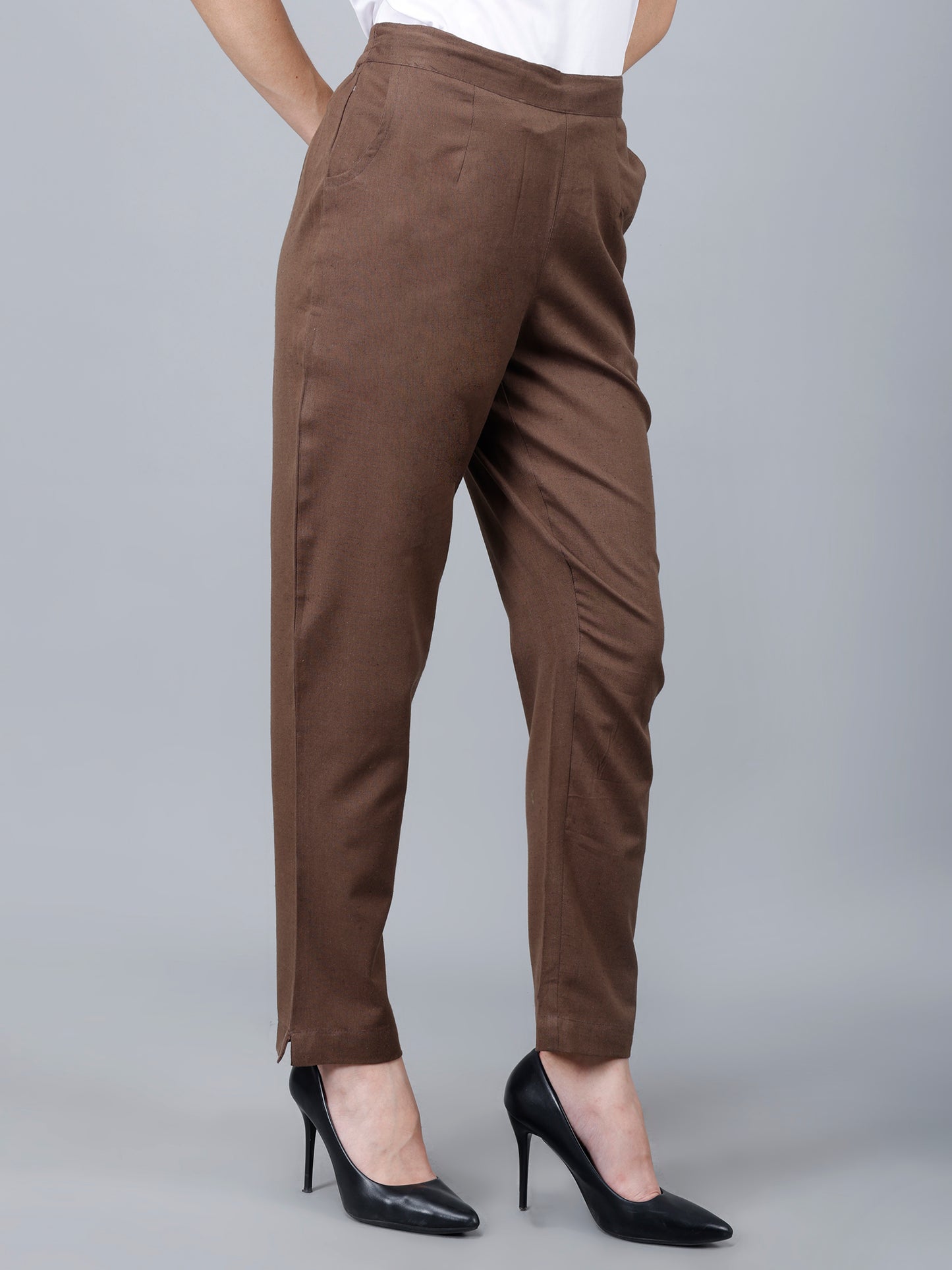 Mocha Brown Cotton Pants