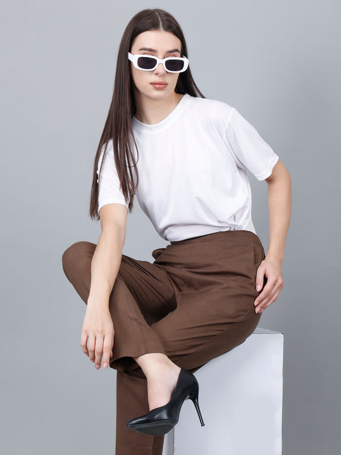 Mocha Brown Cotton Pants
