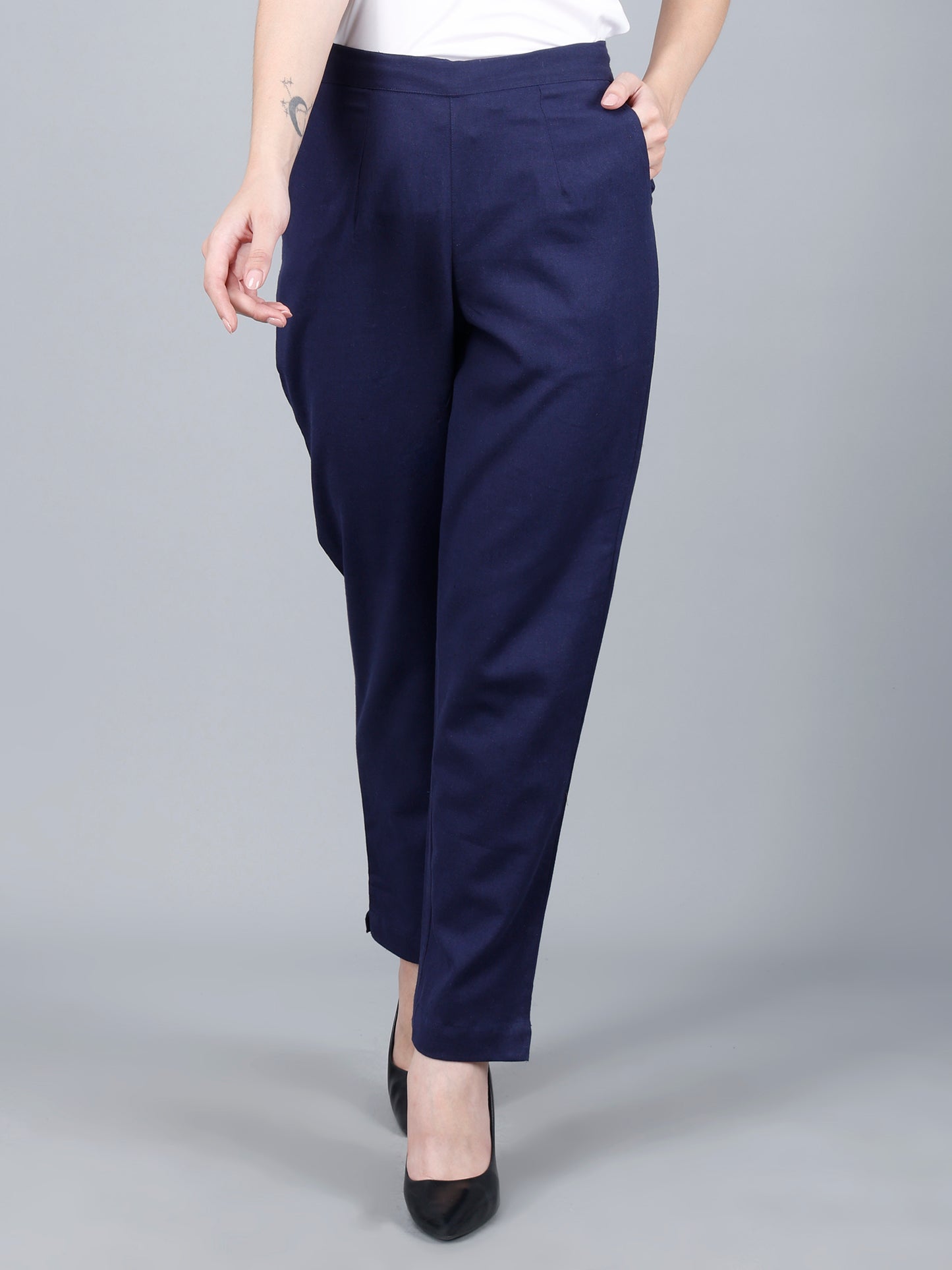 Midnight Navy Cotton Pants