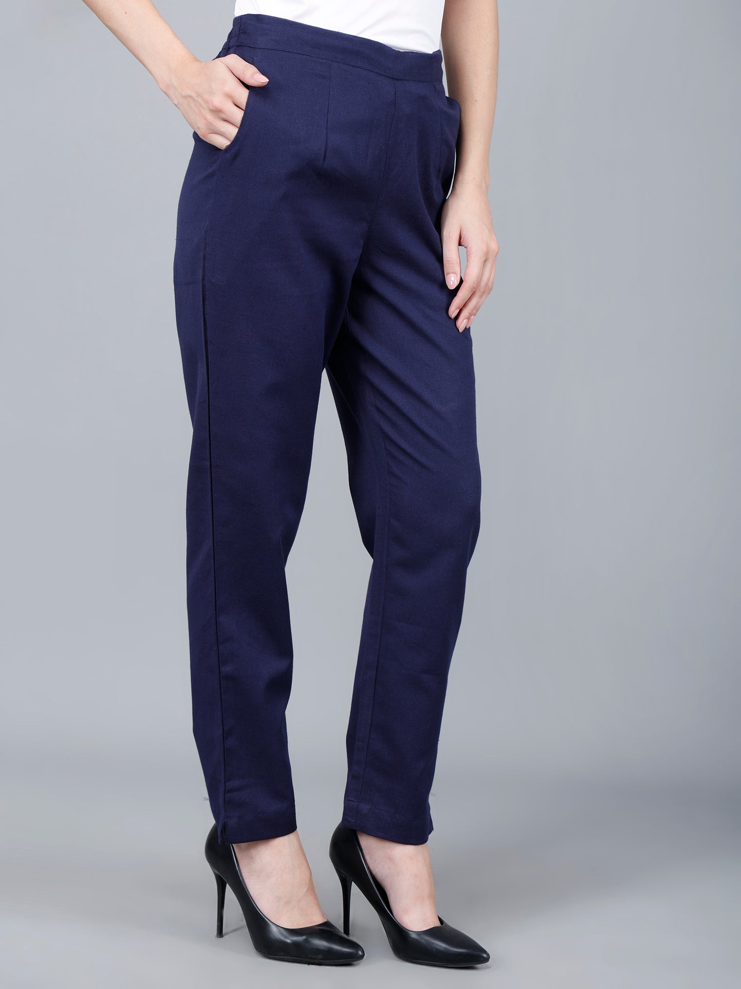 Midnight Navy Cotton Pants
