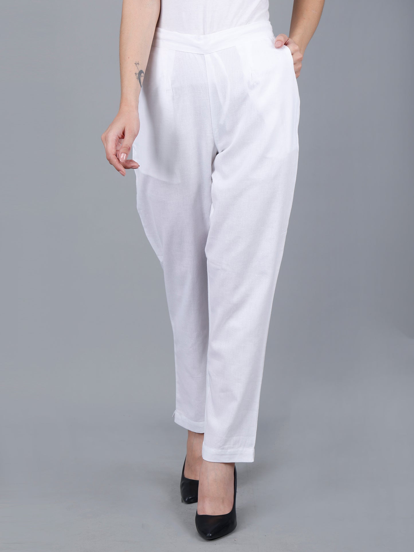 White Cotton Pants
