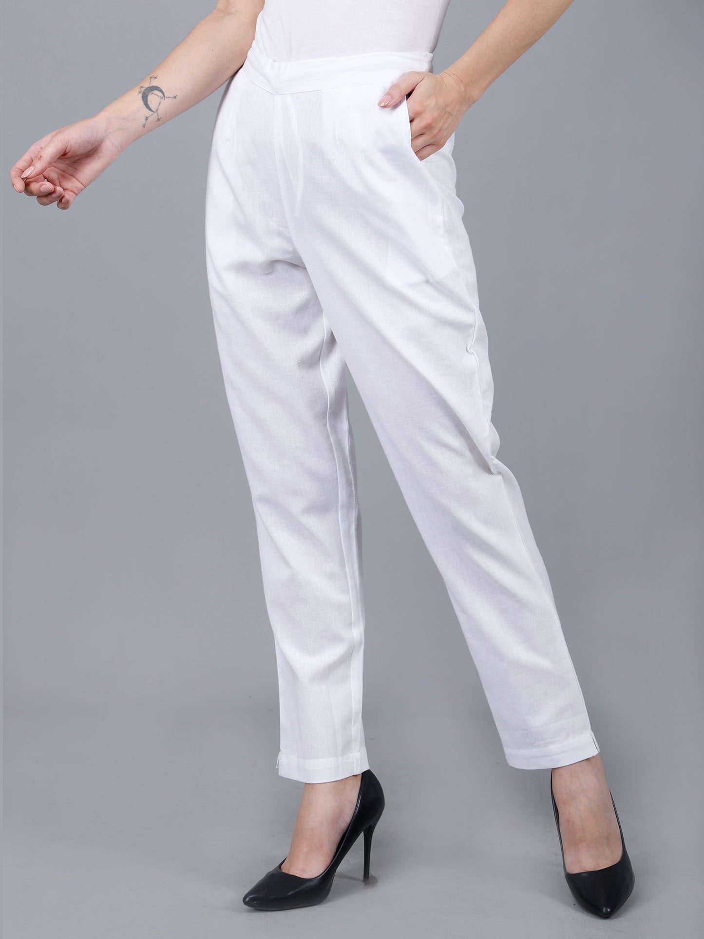 White Cotton Pants