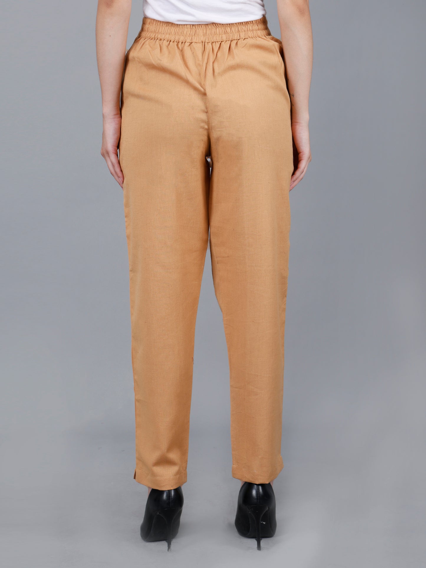 Camel Brown Cotton Pants