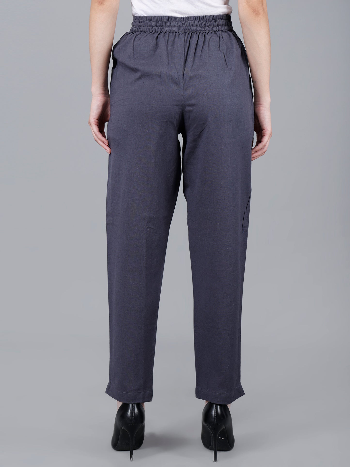 Smoke Grey Cotton Pants