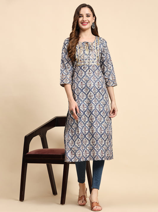 Printed Cotton Kurta