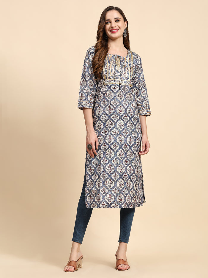 Printed Cotton Kurta