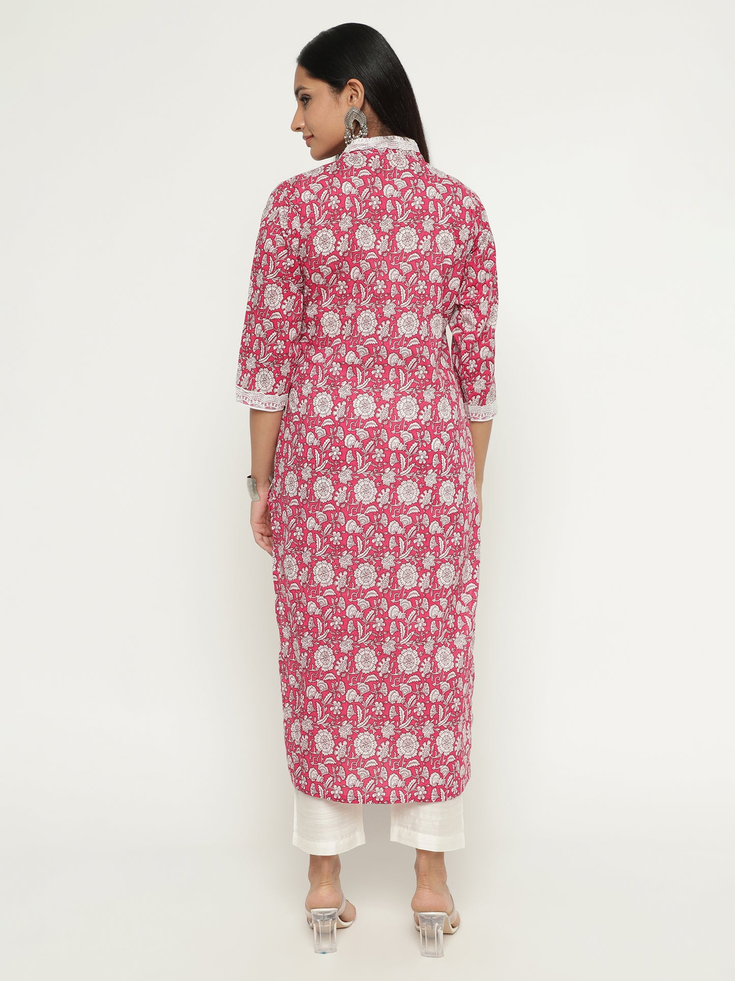Floral Printed Cotton Kurta Set