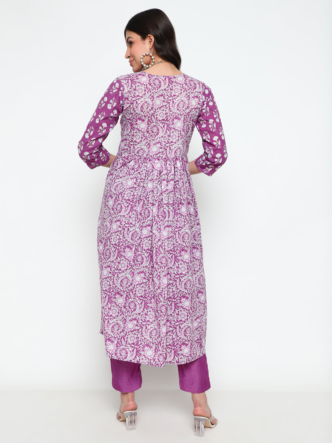Cotton Floral Printed Kurta  Set