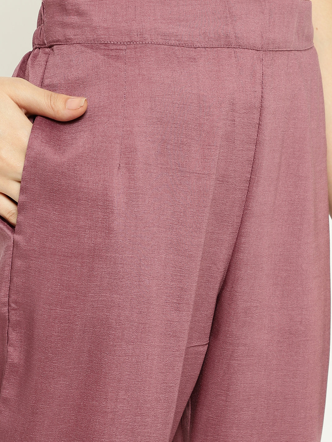 Chinnon Kurta Pant Set with Woven Dupatta