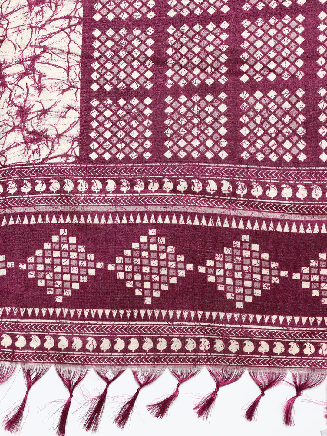 Wine Magic Cotton Kurta Set with Dupatta