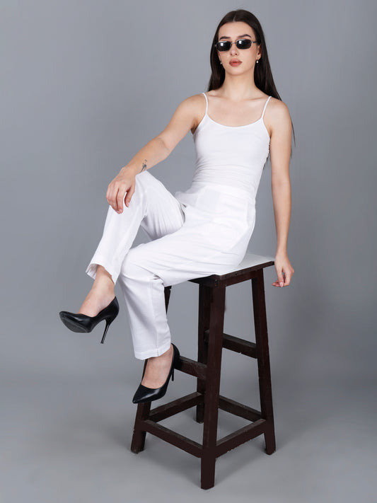 White Cotton Pants